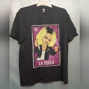 Black 'La Tóxica' Graphic Tee